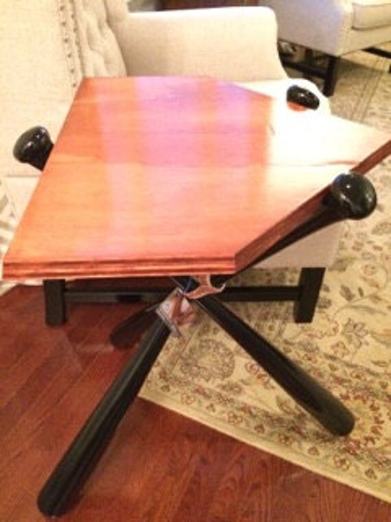 Baseball Bat End Table Real Wood Table Bat Table by KrossBatTables