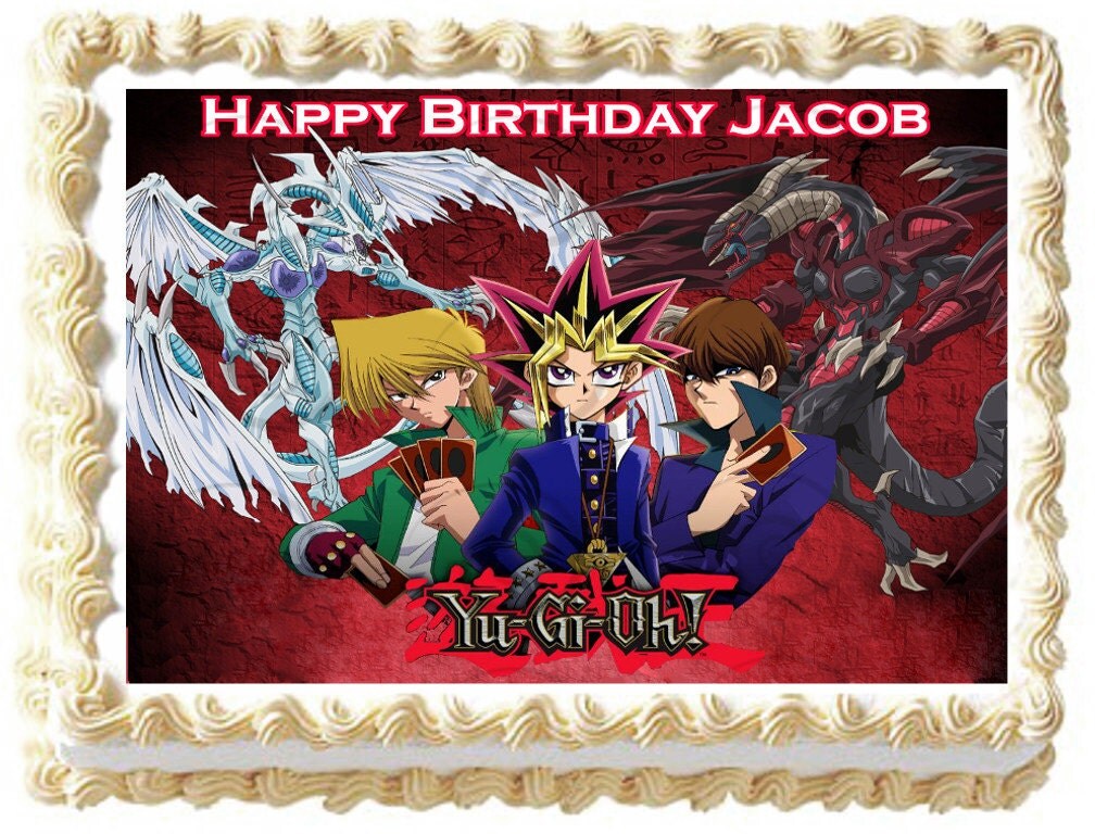 YU GI OH Birthday Edible image Cake topper by SweetiesCakeToppers