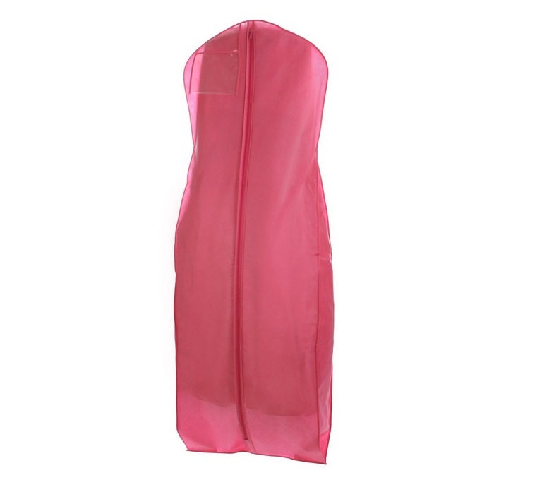 Breathable Hot Pink Wedding Gown Garment Bag Pink Big Bag
