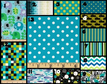 Custom Nursery Fabric Choices Michael Miller Lagoon