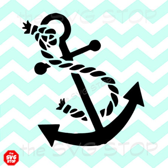 Download Anchor with rope design SVG and studio files for Cricut