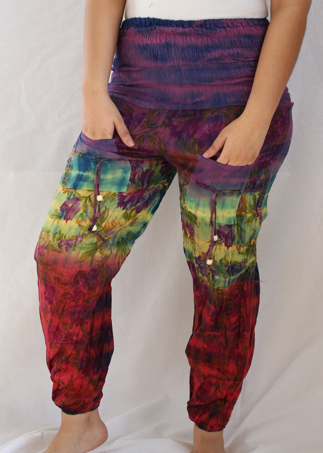Women's Yoga Pants Harem Style Indian style Boho by BuyIndianWares