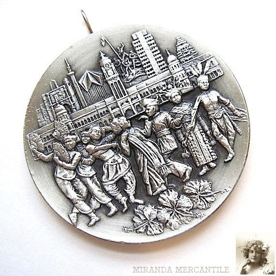 Malaysian Selangor Pewter Pendant Malaysia by MirandaMercantile