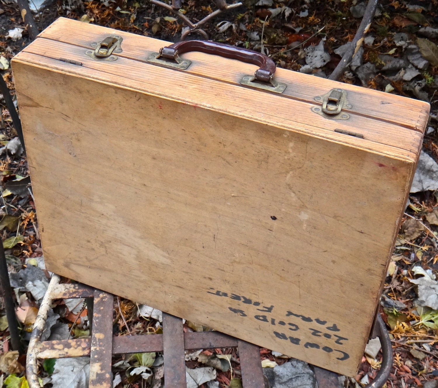 Art Case Wooden Art Supply Box Wooden Briefcase Wooden Art