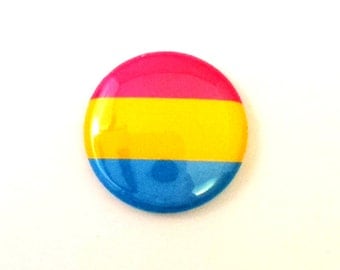 1" Pansexual Pride Button - Pride Magnet - Pansexual Pride Button - Pansexual Pride Magnet - LGBT Pride Button
