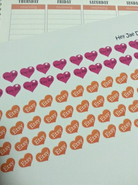 Etsy business stickers made for EC or Plum Paper Planners