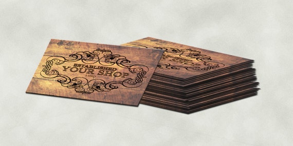 Business Cards / Rustic Wood / Thick paper  /Unique/Made to Order / Unique Business Cards /