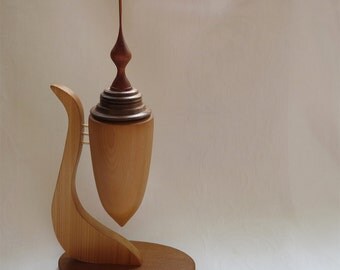 Vase shot suspended Cedar - cedar turned vase Suspended