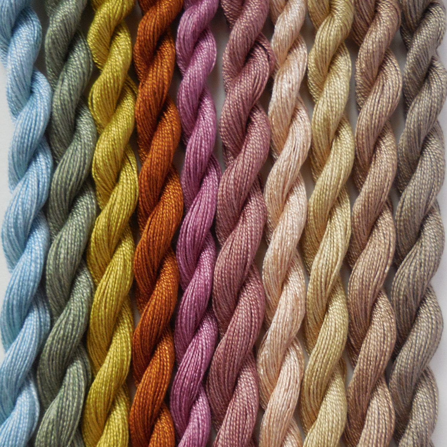 Hand Dyed Embroidery Thread Pack 10 Pack Vintage