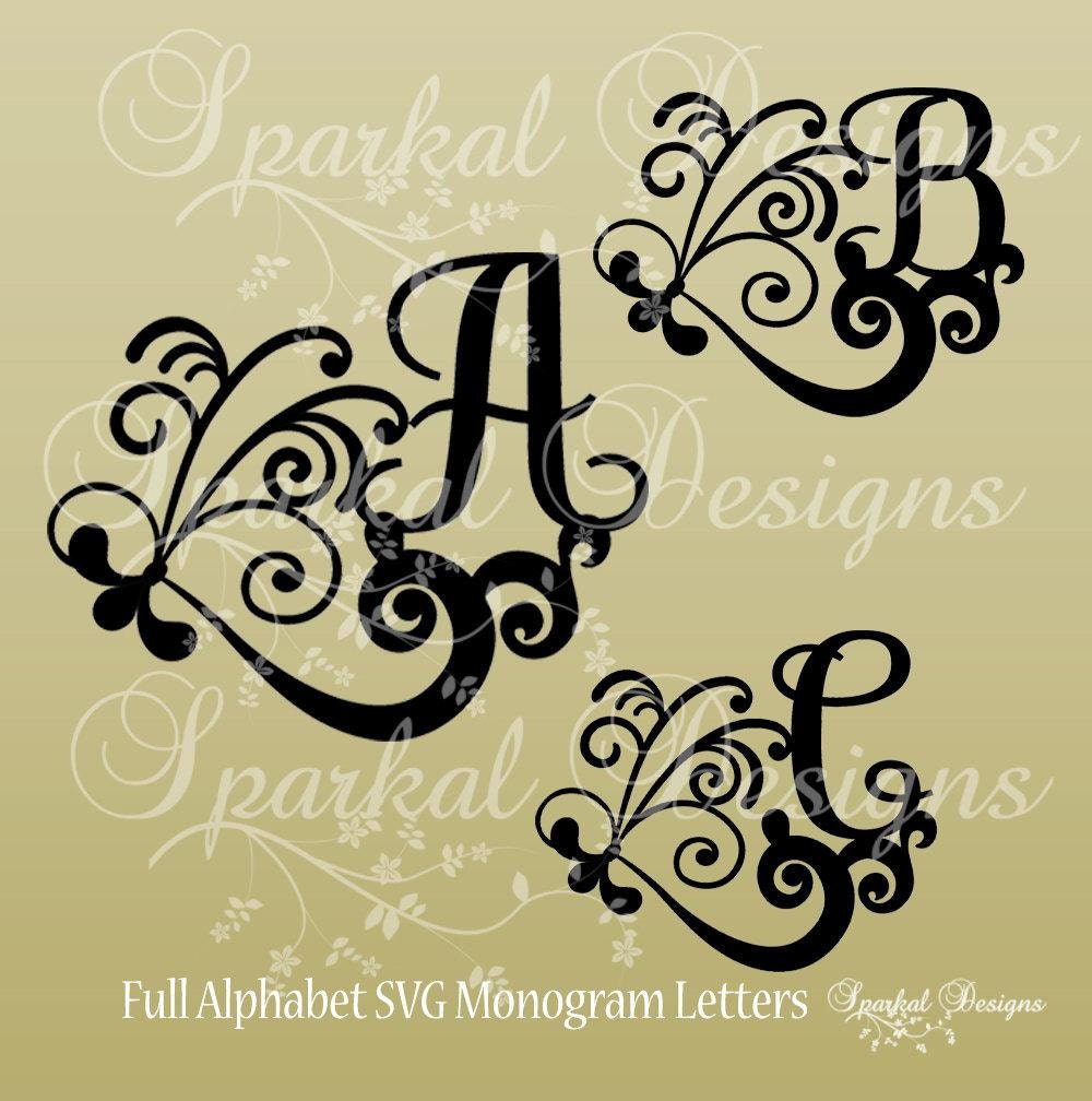 Download Monogram SVG File Valentine Clipart Valentine by SparkalSVGDesigns