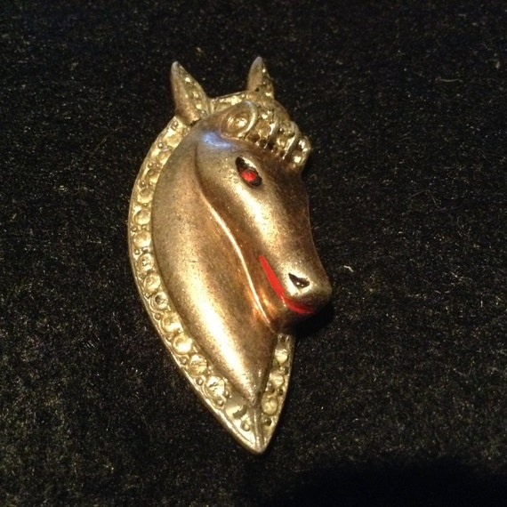 Vintage Horse Head Pin/ Brooch
