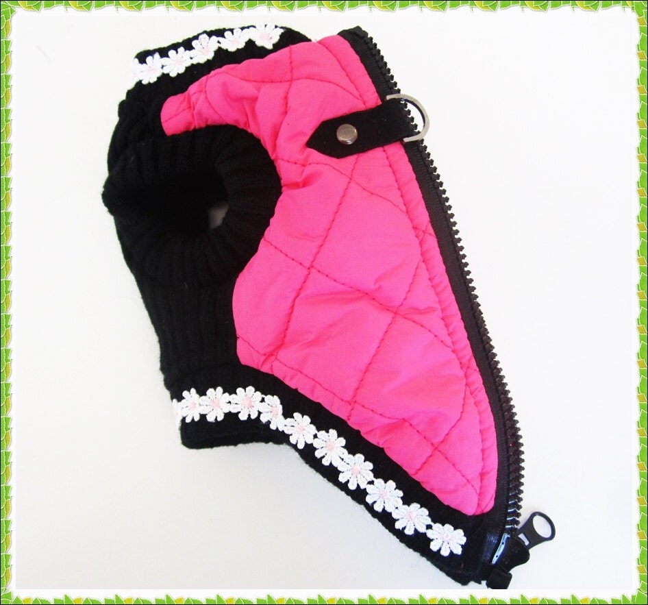 Dog Coat Harness Pink Dog Harness Coat With D-ring And Zipper