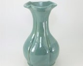 green vase