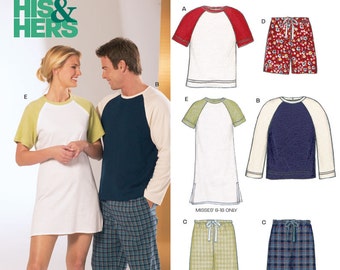 New Look Sewing PATTERN - 6321 - Un isex Sleepwear - Sz XS-XL ...