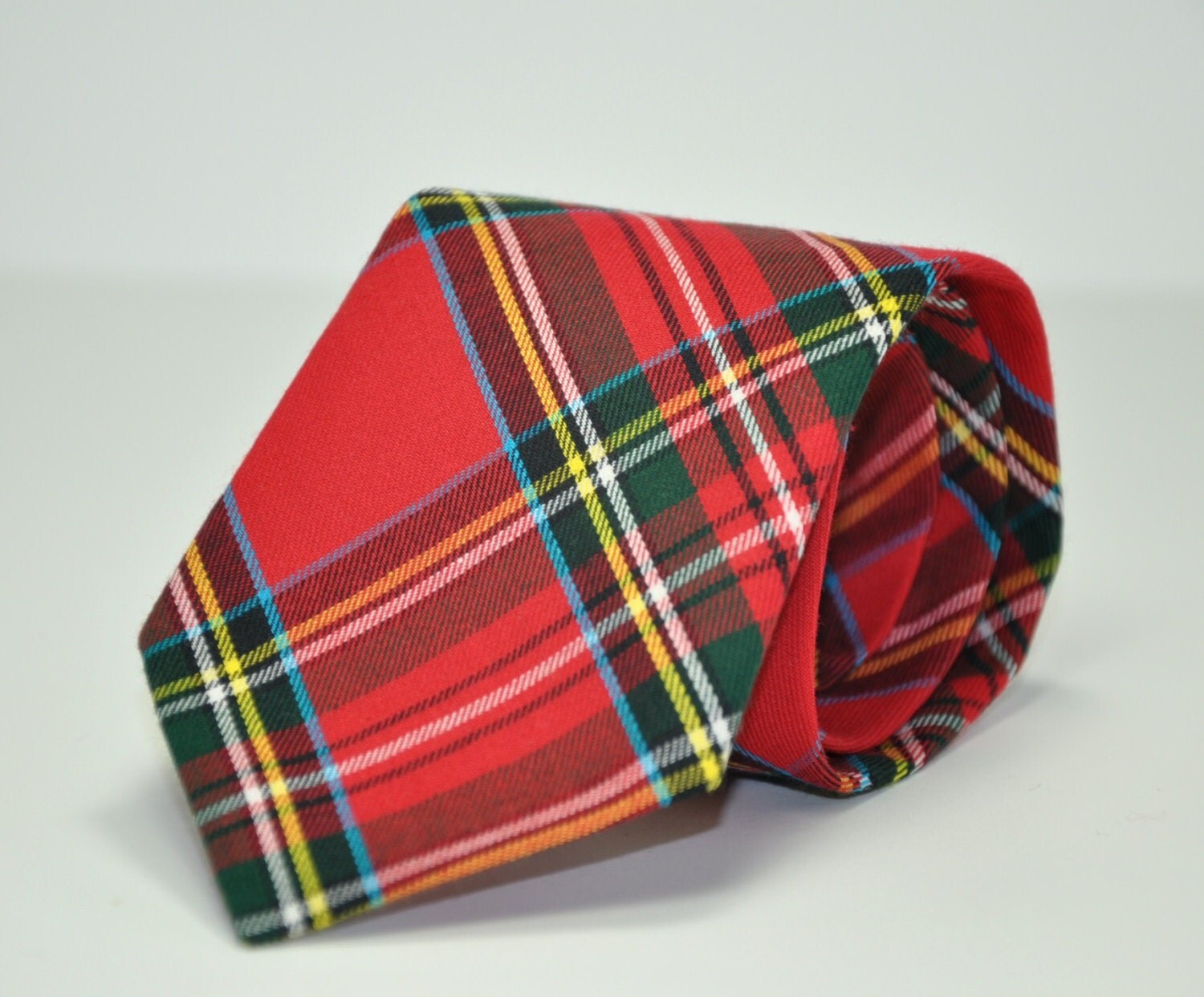 Red Tartan Plaid Necktie Royal Stewart Tartan Tie