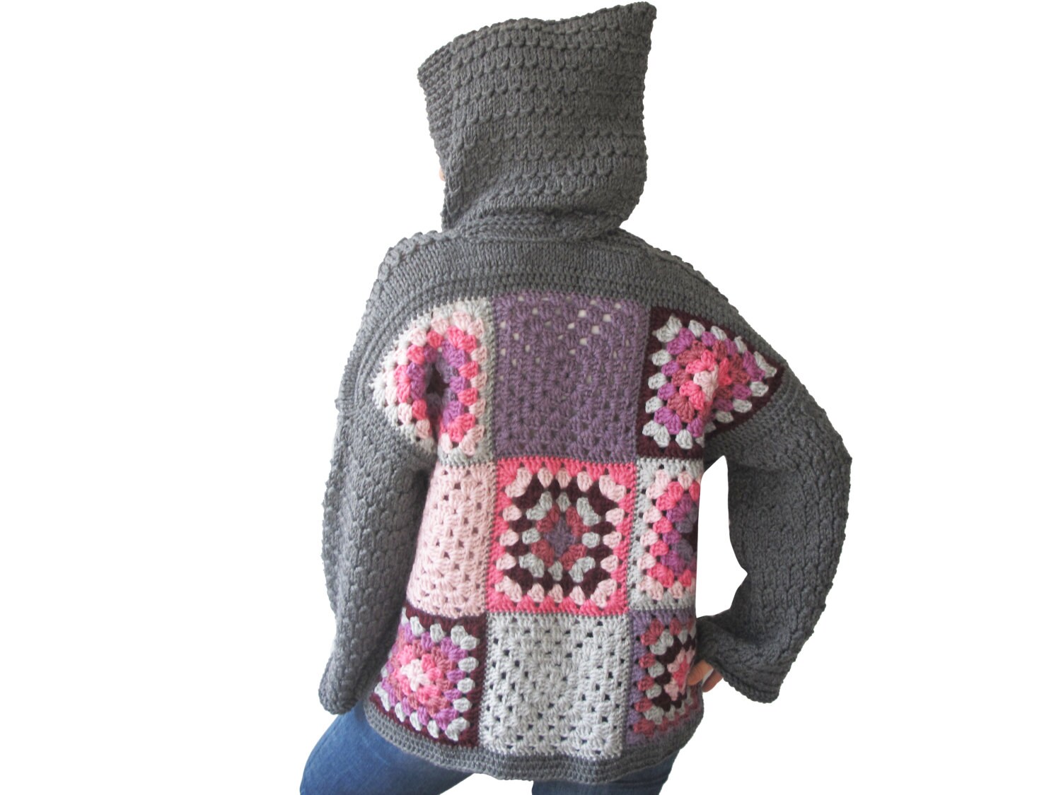 NEW Crochet Patchwork Cardigan Jacket by Afra