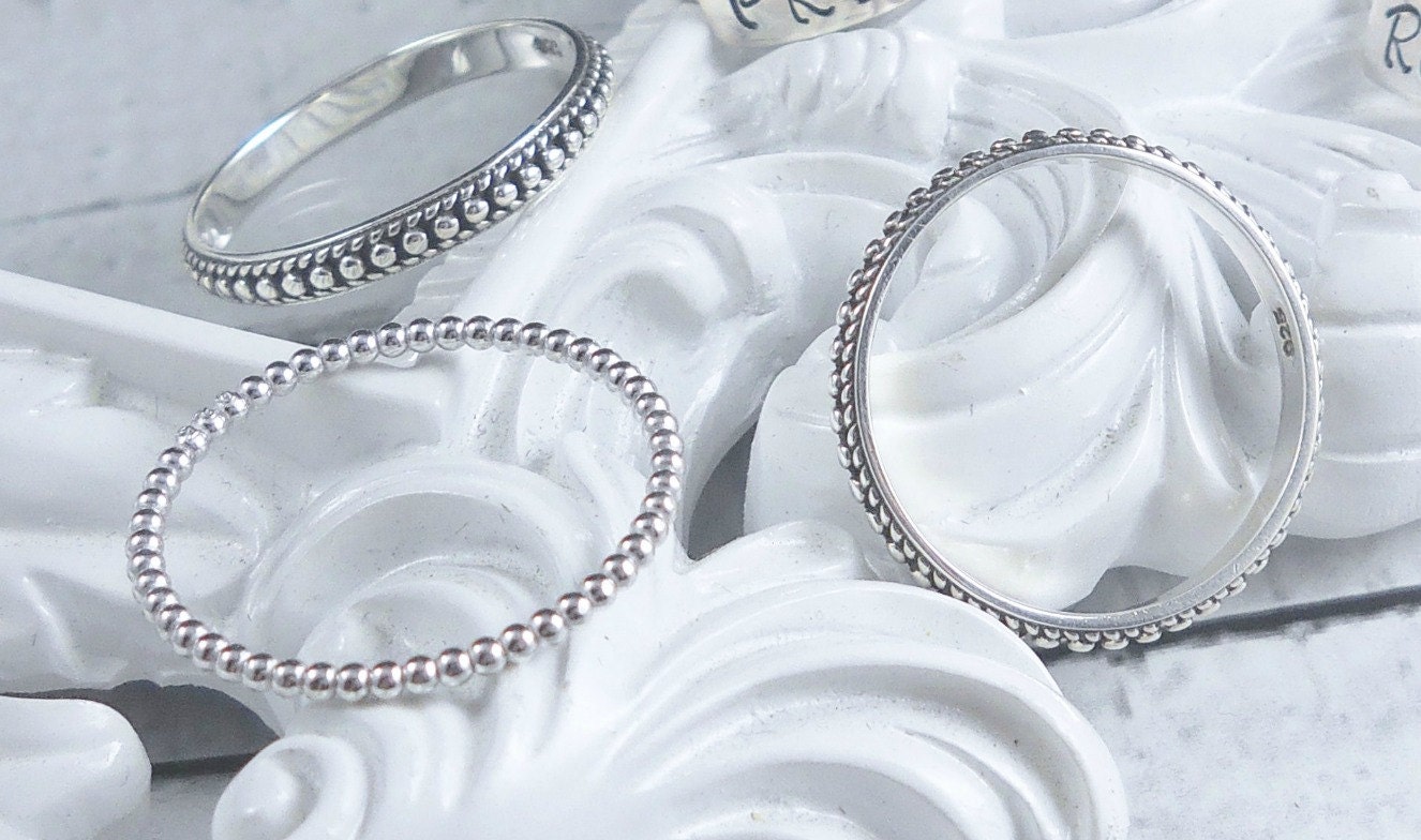 Spacer Ring Stacking Ring Sterling Silver by delenasdesigns