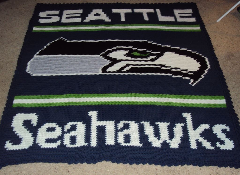 NEW Seattle Seahawks Hand Crochet by AfghanArt on Etsy