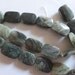 15 inch Strand Natural Seaweed Quartz Slightly Puffy Rectangle 18 to 19mm Long Stone Beads A688