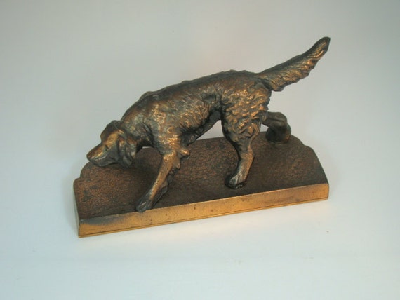 cocker spaniel brass bookends cocker spaniel brass bookends