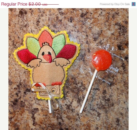 EASTER SALE Turkey lollipop cover party favors Il_570xn