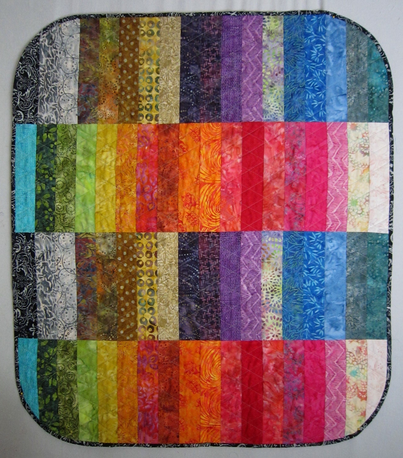  BATIK  BANDS Modern  Quilt  from Quilts  by Elena Wall Hanging