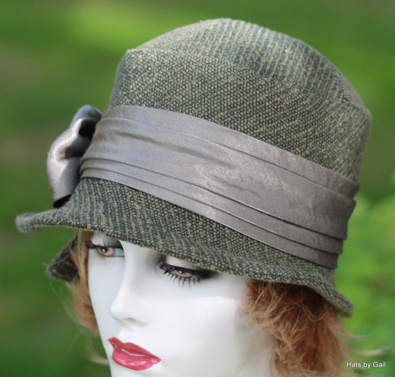 Rustic Hat 1920's Flapper Hat Cloche Hat Fall Hat