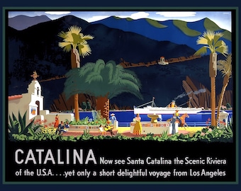 Santa Catalina California Refrigerator Magnet
