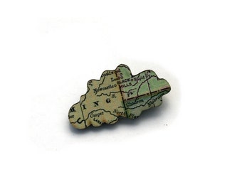 Rain Cloud Brooch, Wooden Weather Brooch, Cloud Badge, Wood Jewelry