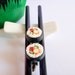 I Love Sushi Cufflinks - Miniature Food Art Jewelry Collectable - Schickie Mickie Original 100% handmade