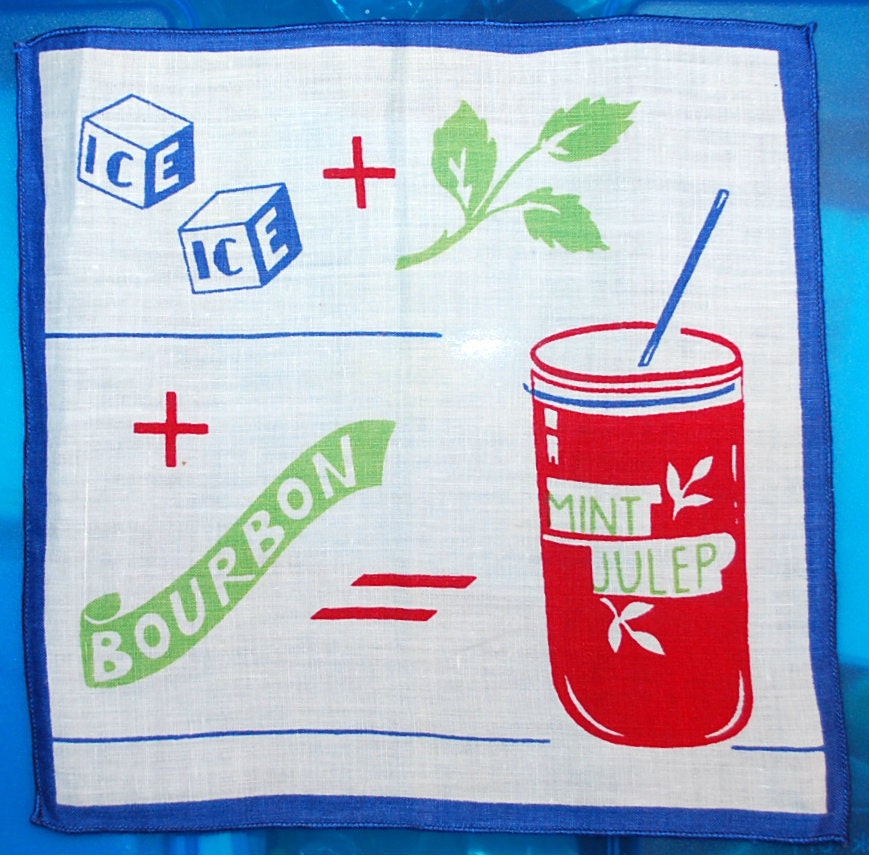 Vintage Cocktail Napkin MINT JULEP1960s