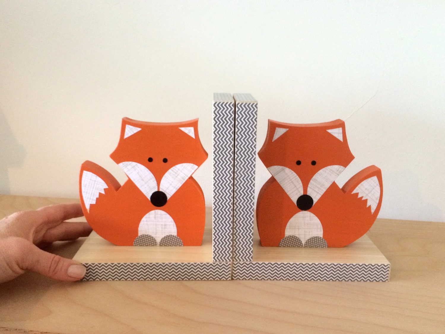 Fox Bookends Woodland Nursery Woodland Kids by MapleShadeKids
