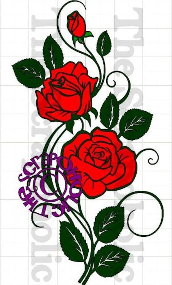 Download Rose Flower Border and Corner Cut Files Set of 3 MTC & SVG