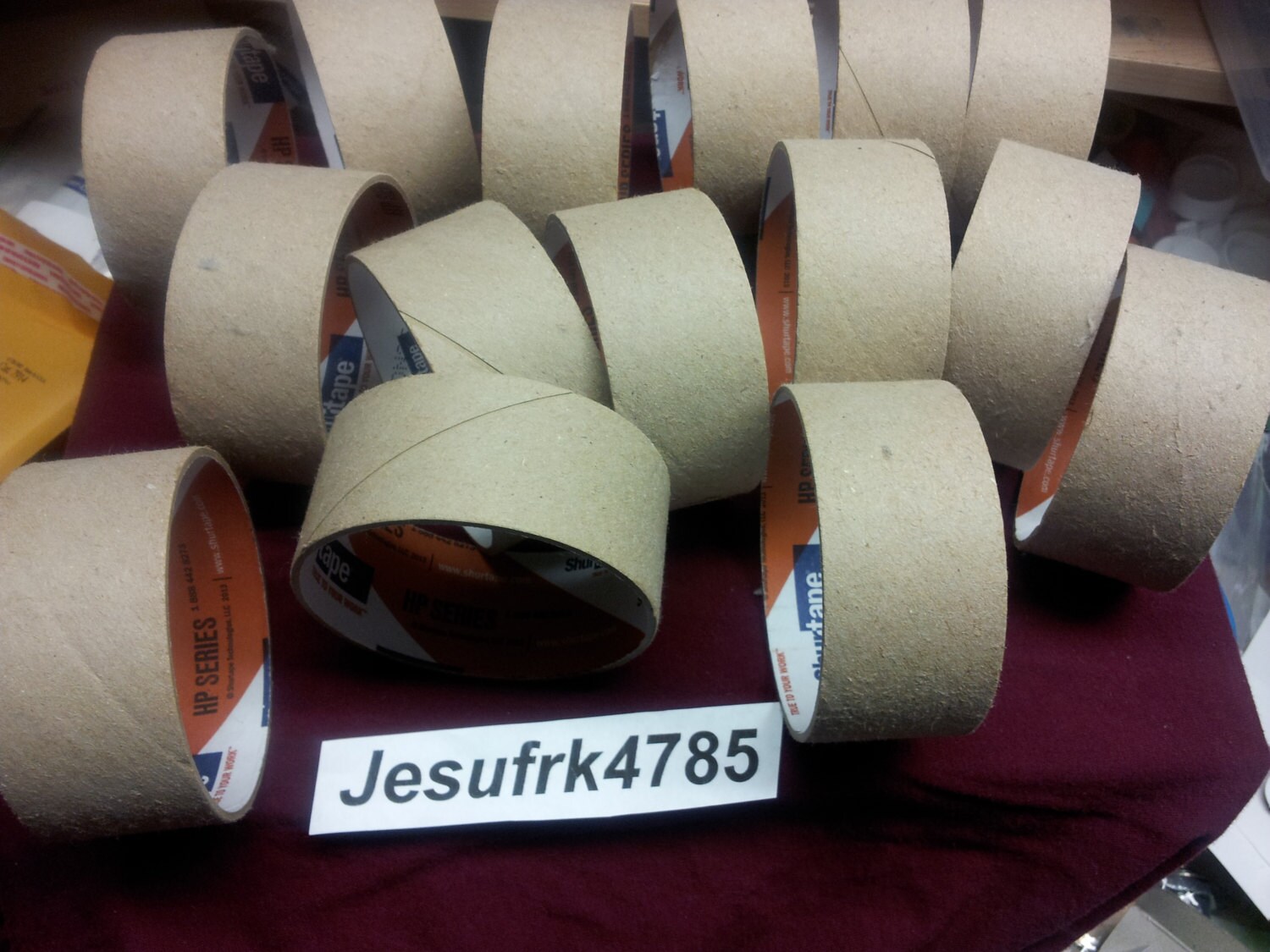 20 Empty Tape Rolls Cardboard Craft Tubes 3 x 1 7/16 Inch