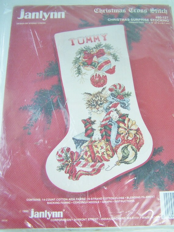 Vintage Personalized Christmas Stocking Kit Janlynn Cross