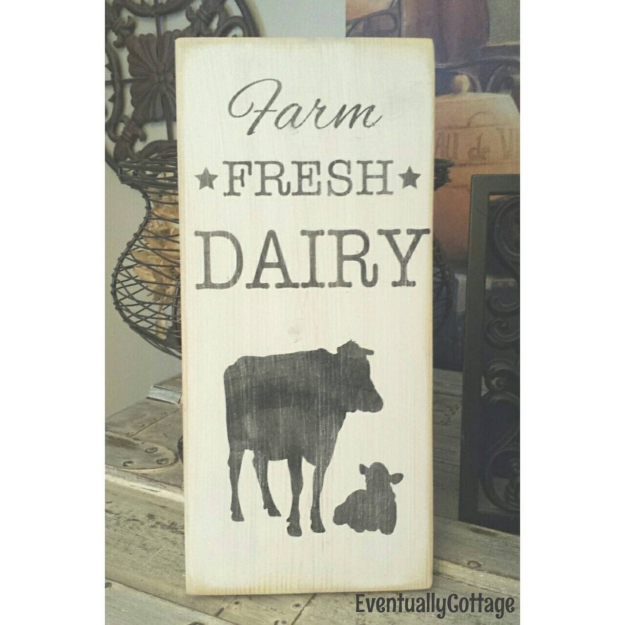 Download Farm Fresh Sign Dairy Sign Farm Sign Fresh Milk Sign Wood