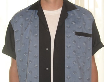 Men's Rockabilly Shirt Jac Vintage Fabric