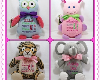 Personalized Baby Gifts New Baby Name Birth Announcement Stuffed Animal Ladybug Keepsake Child Toy