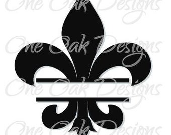 Fleur de Lis Split SVG File / PDF / DXF / ai / png / jpg / eps for Cameo, Cricut Explore & other electronic cutters
