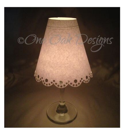 Wine Glass Lamp Shade Lampshade Scalloped 3D Cut File SVG