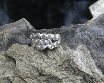STERLING SILVER Ring That is Uniquely Shaped with Deep Valley and High ...