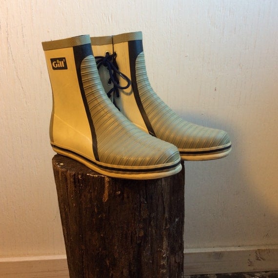 vintage rubber boots with buckles