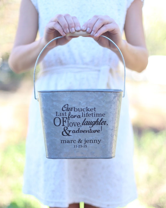 Bucket List Wedding Guest Book Alternative QUICK shipping available by braggingbags