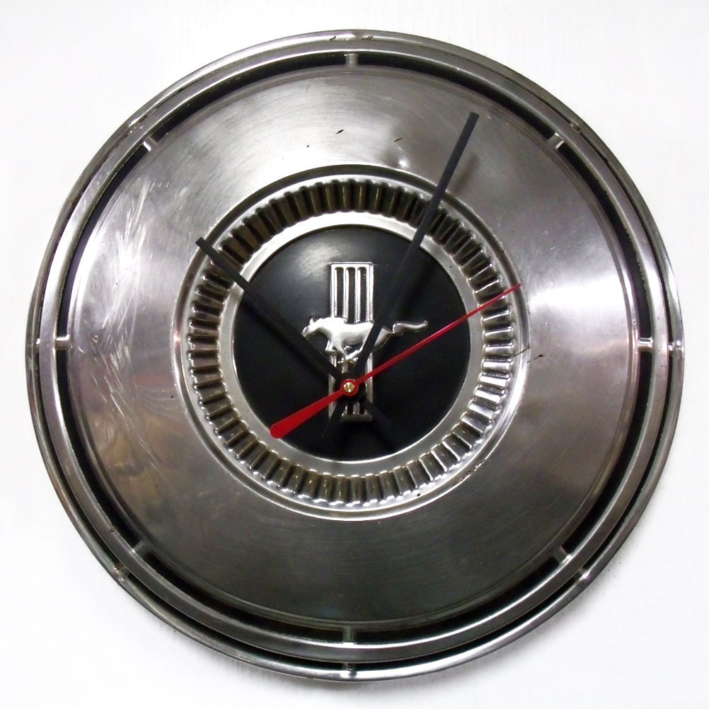 Mustang Wall Clock 1968 1970 Ford Mustang Hubcap Clock