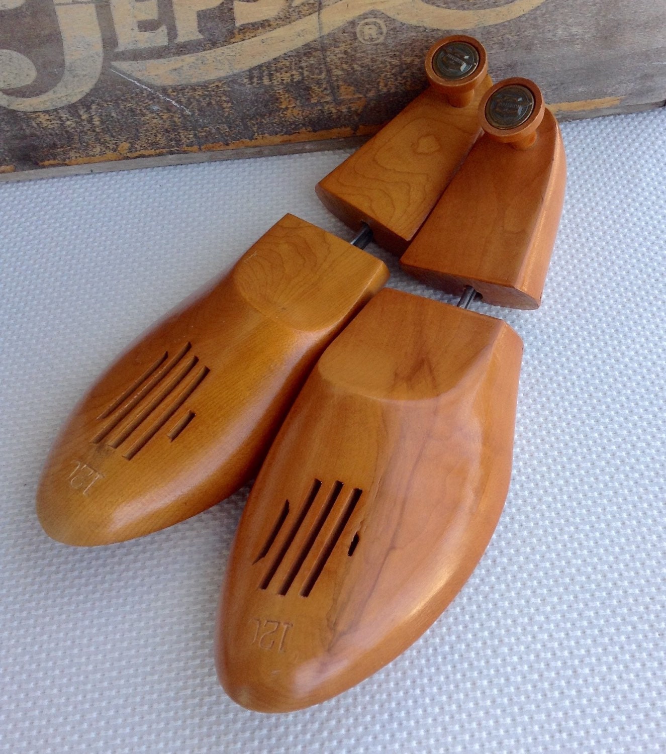 Vintage Florsheim Wooden Shoe Trees Forms Stretchers Size 12