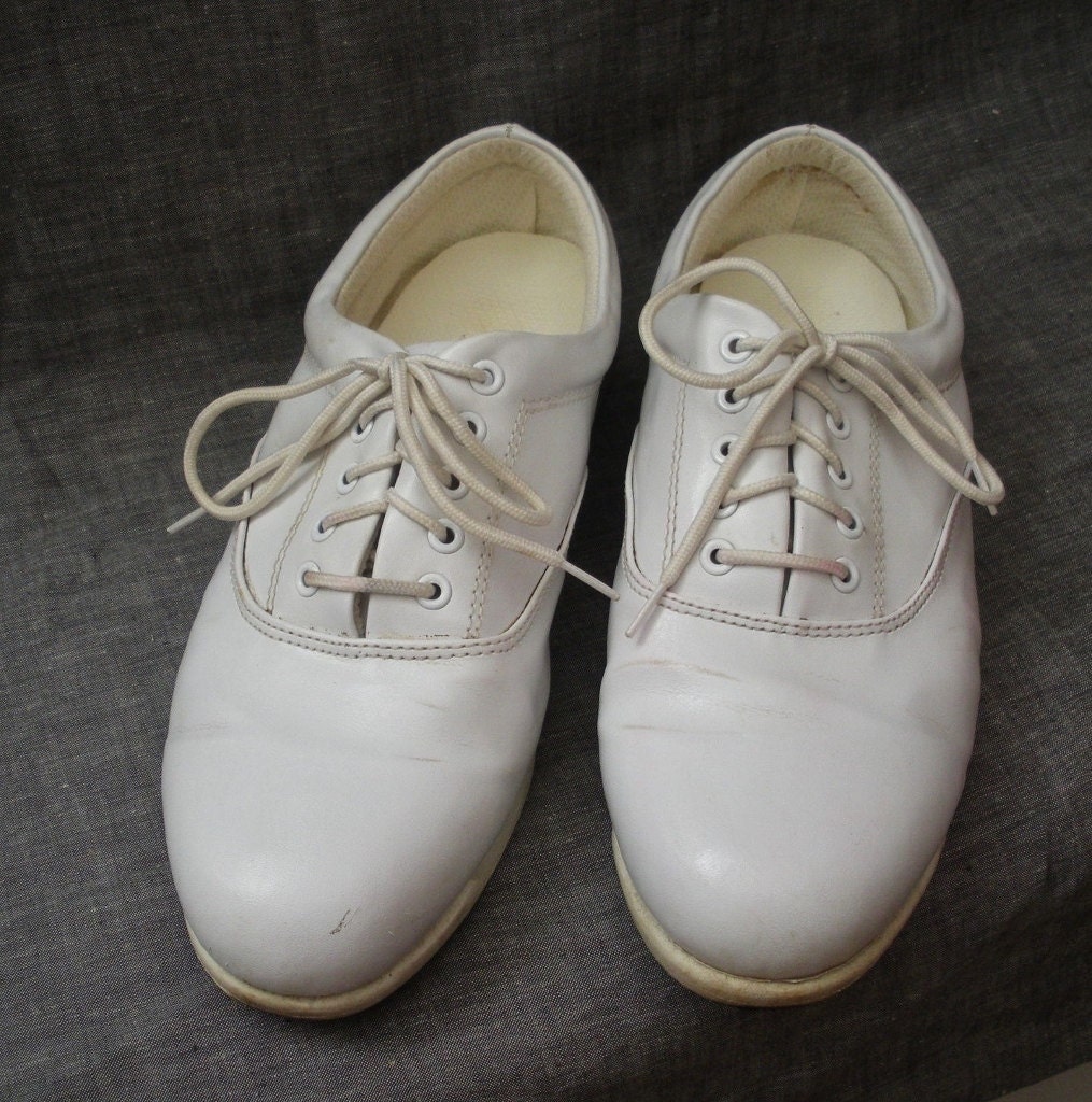 Vintage White Marching Band Shoes