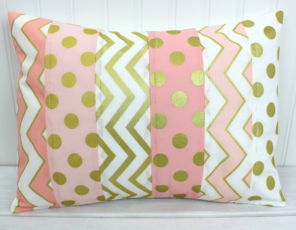 Pillow Cover Nursery Cushion Cover Gold Nursery Girl