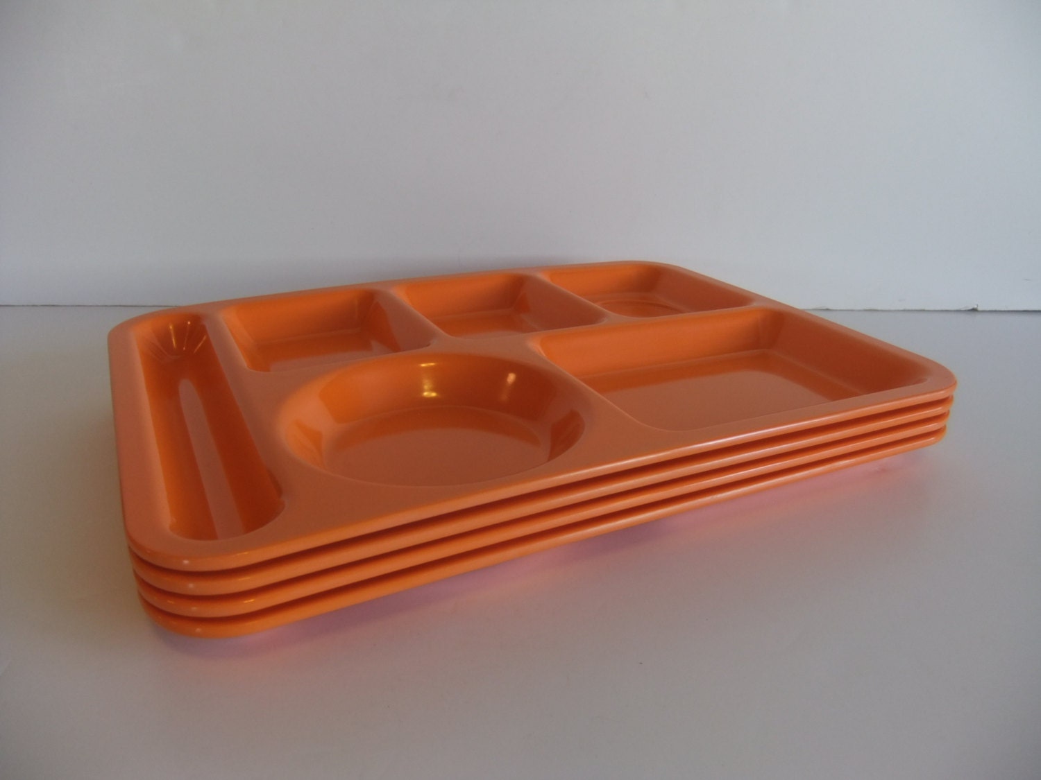 Bright Orange Serving Tray Melamine Tray Picnic Tray Party Tray Dinner