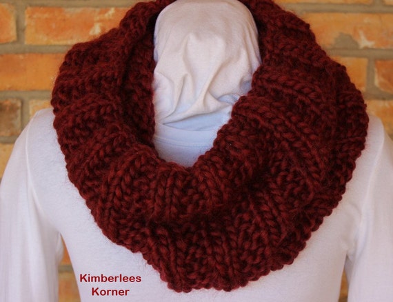 Knitting Pattern Chunky Knit Cowl Patterns by KimberleesKorner