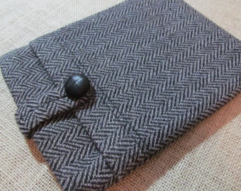 Kindle Paperwhite / Kindle Voyage / Wool Herringbone Fabric Sleeve